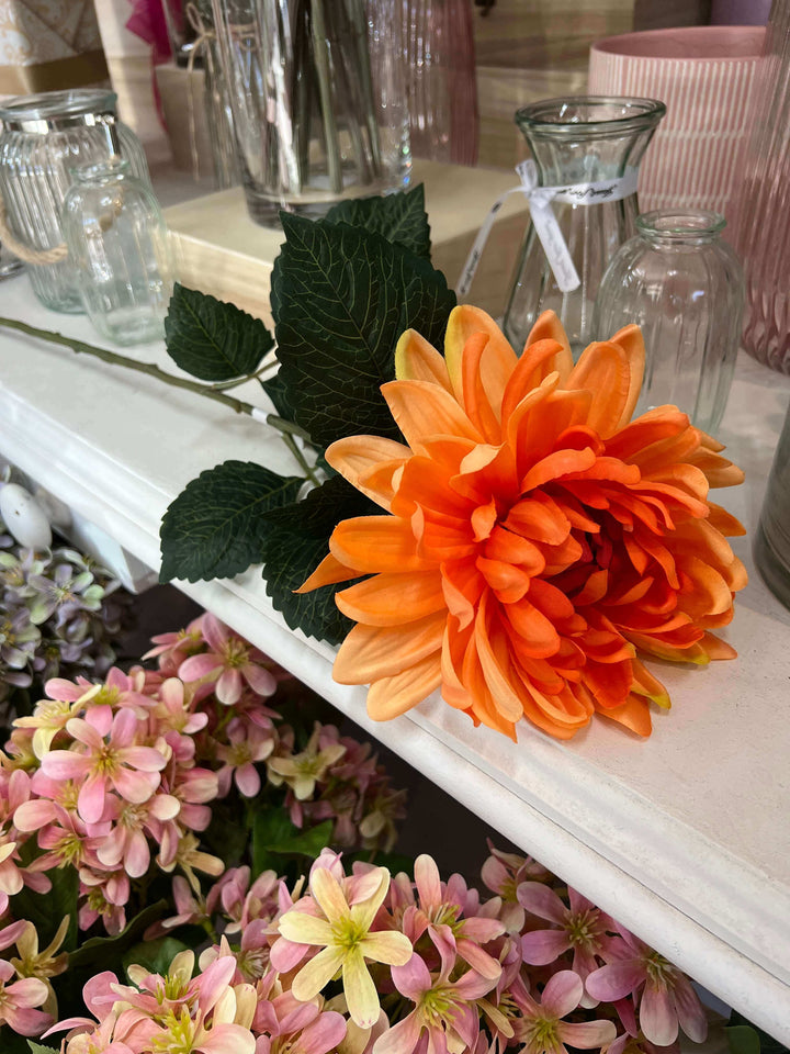 artificial orange dahlia