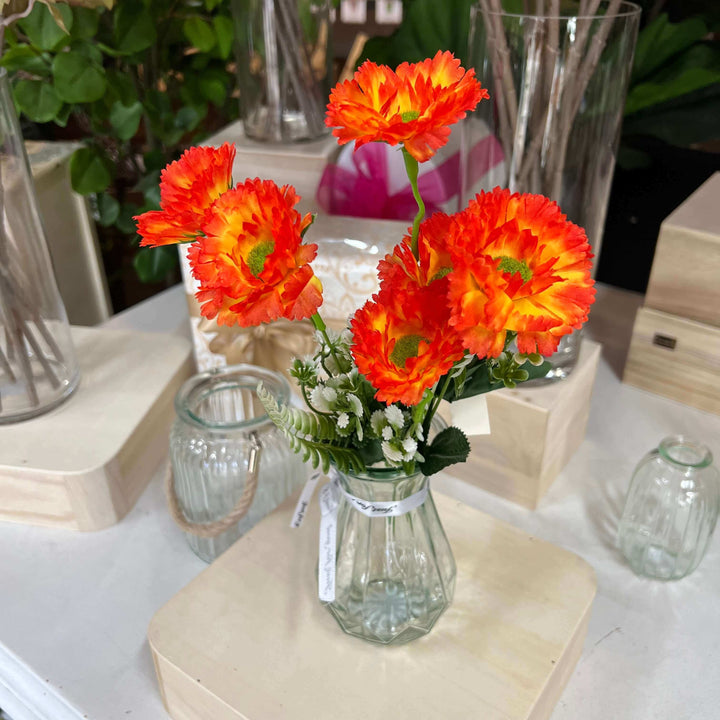 artificial orange gerbera flowers