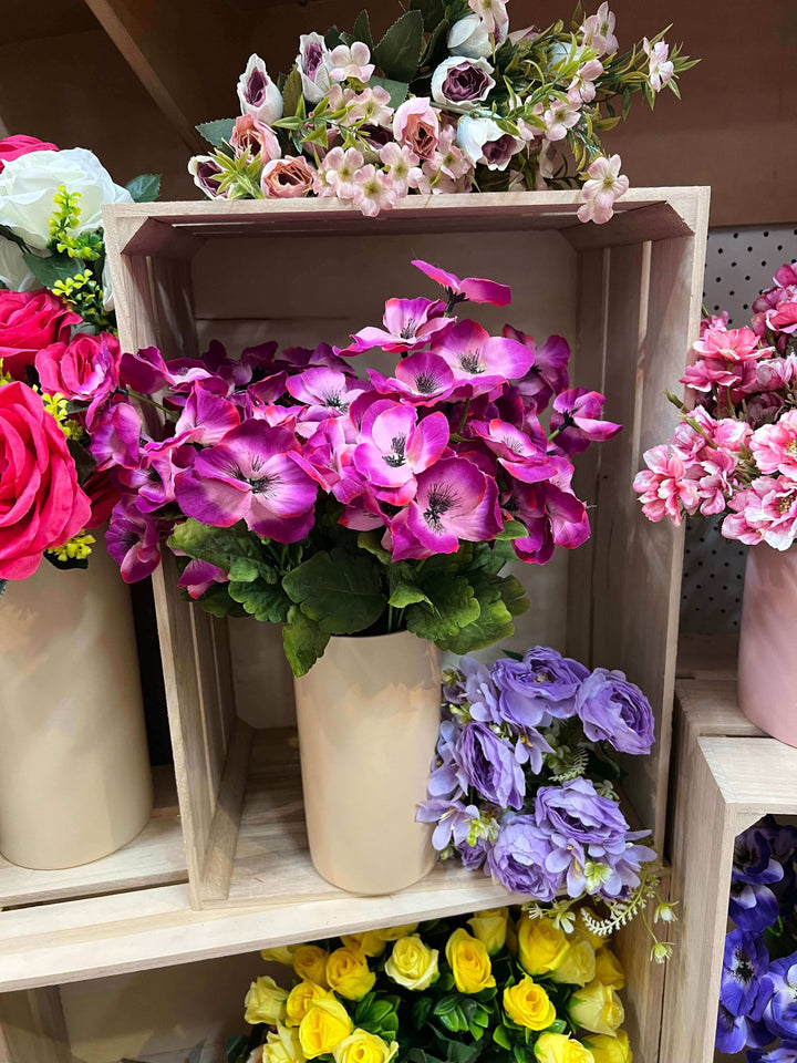 artificial purple pansy bunch