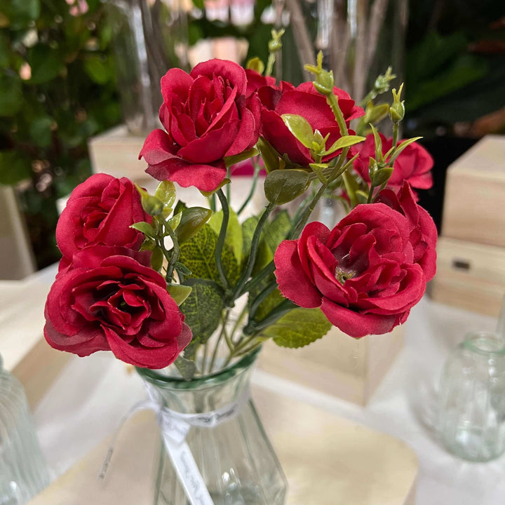 artificial red rose bunch