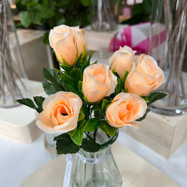 fake apricot roses