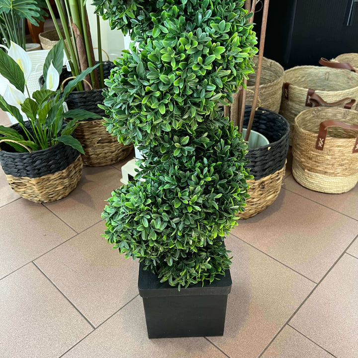 fake boxwood spiral tree