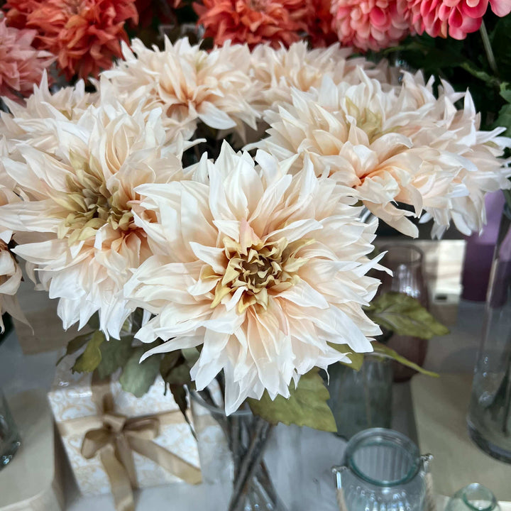 fake dahlias