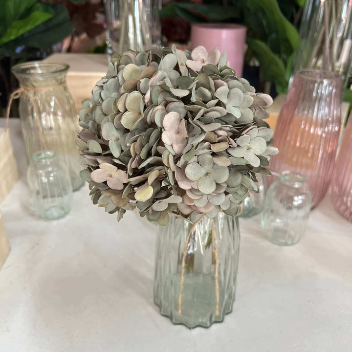 fake grey hydrangea flower