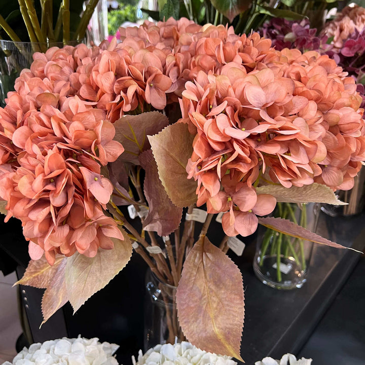 fake pink hydrangeas