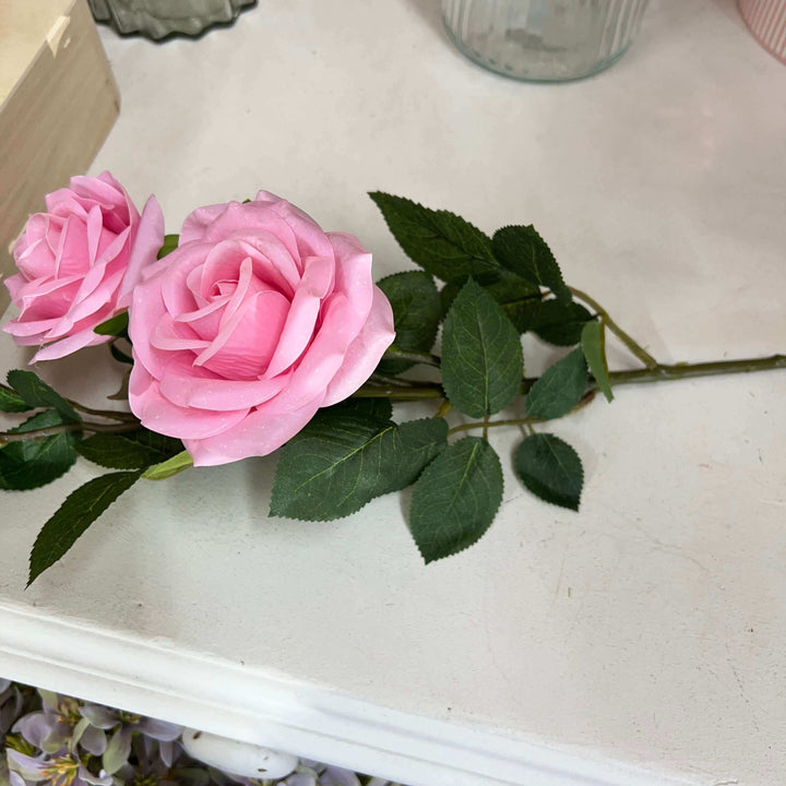 fake pink rose flower