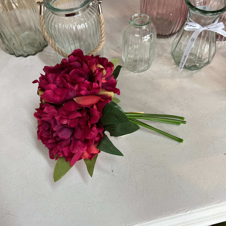 fake red peony bundle