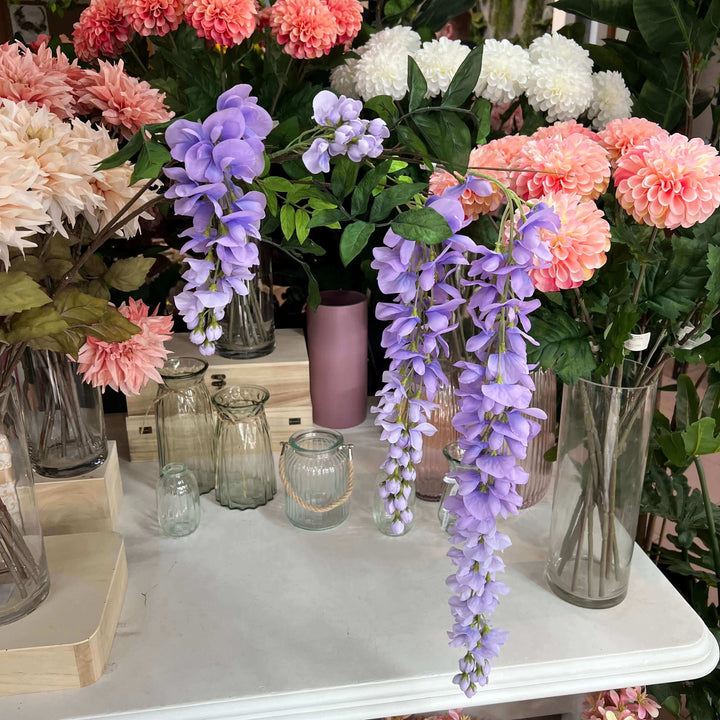 fake wisteria flowers