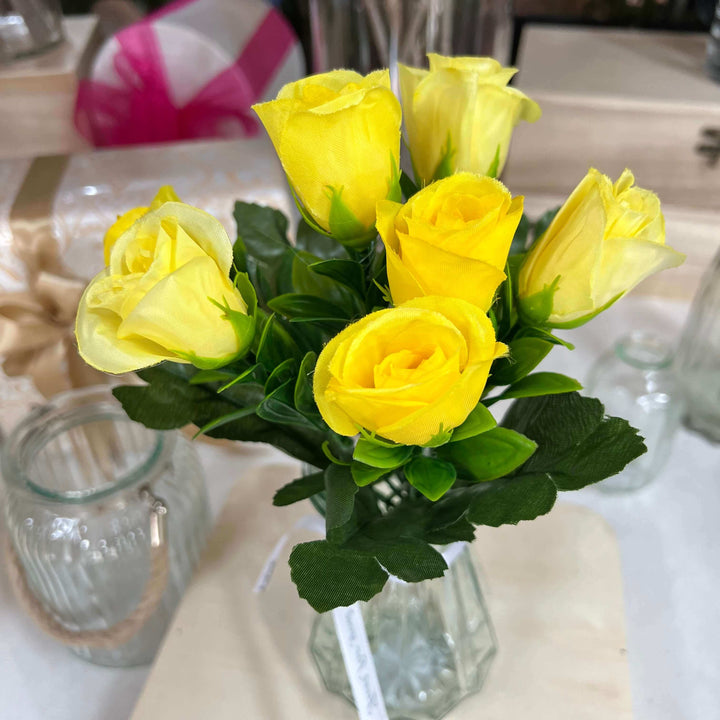 fake yellow roses