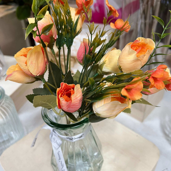 orange rose in vase