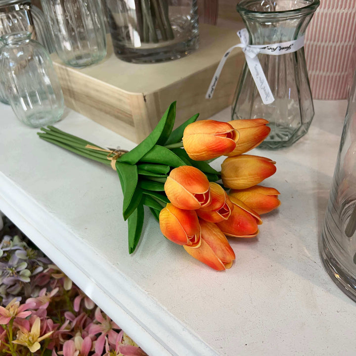 orange tulip bunch