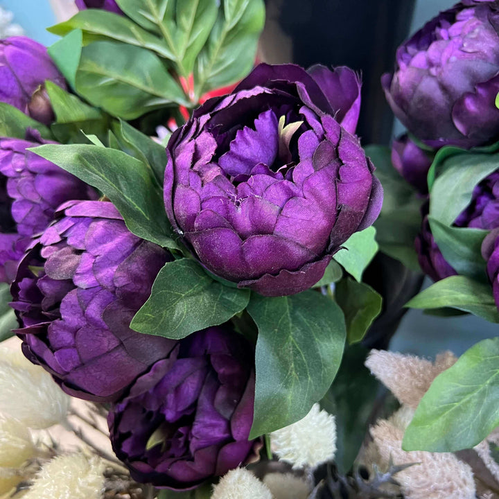 purple peonies