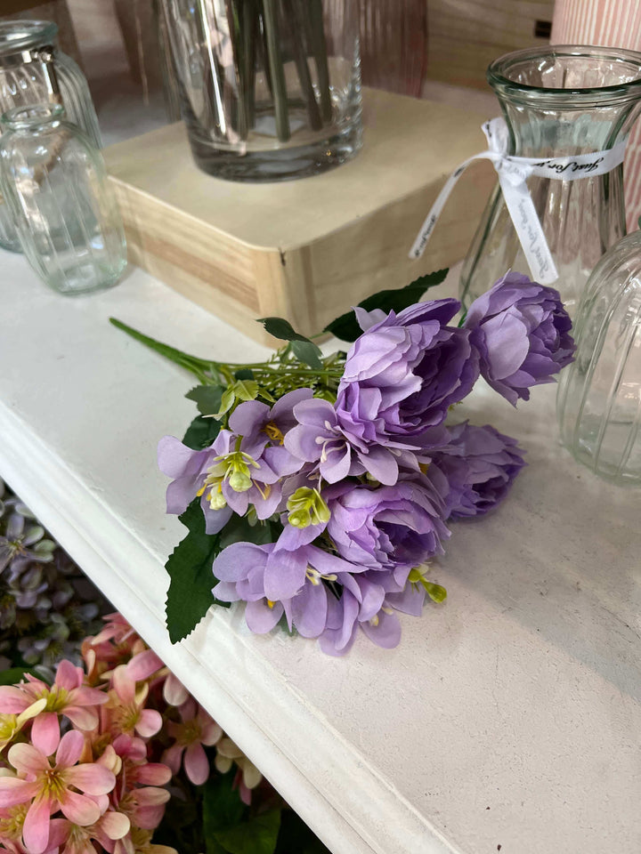 purple peony flowers